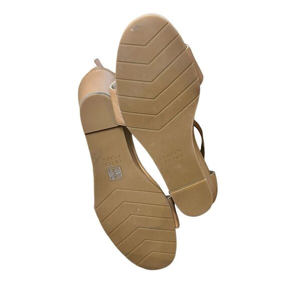 Eileen Fisher Mara Wedge Sandal in Tan NWOB Size  9 1/2 - Picture 7 of 9